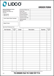 Standard Order Form Standard Order Form